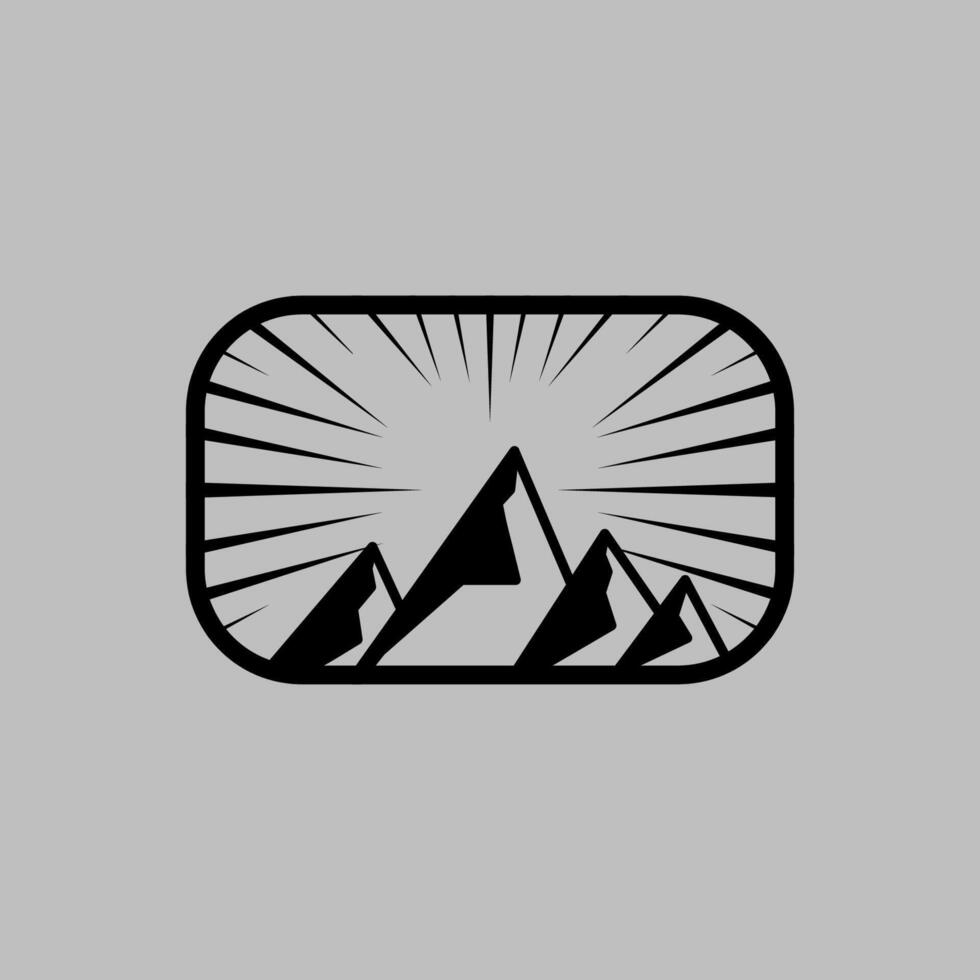 Mountain adventure badge logo graphic illustration on background vector