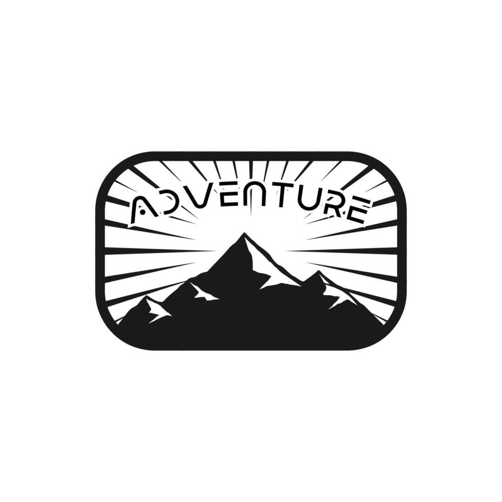 Mountain adventure badge logo graphic illustration on background vector