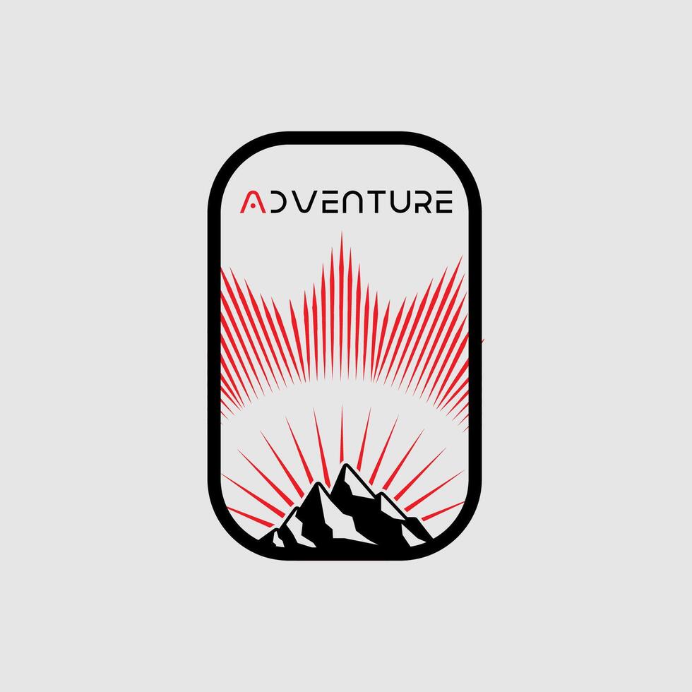 Mountain adventure badge logo graphic illustration on background vector