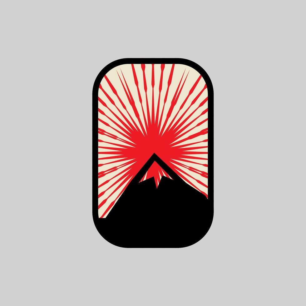 Mountain adventure badge logo graphic illustration on background vector