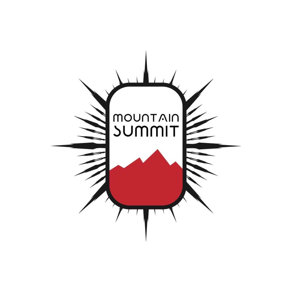 Mountain adventure badge logo graphic illustration on background vector