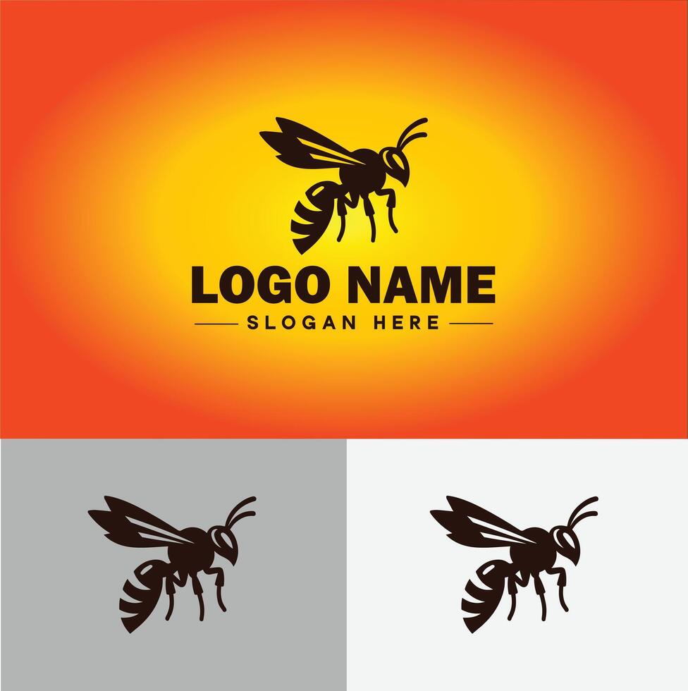 hornet bee logo icon for business brand app icon hornet bee logo template vector