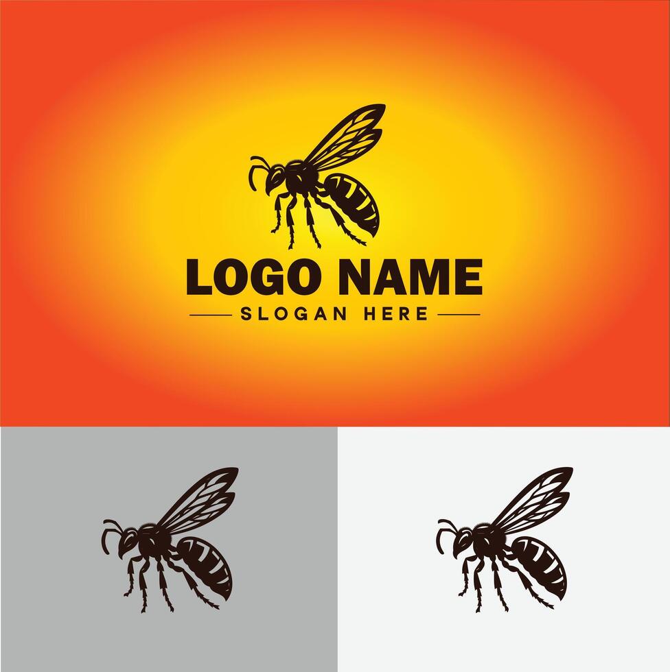 hornet bee logo icon for business brand app icon hornet bee logo template vector