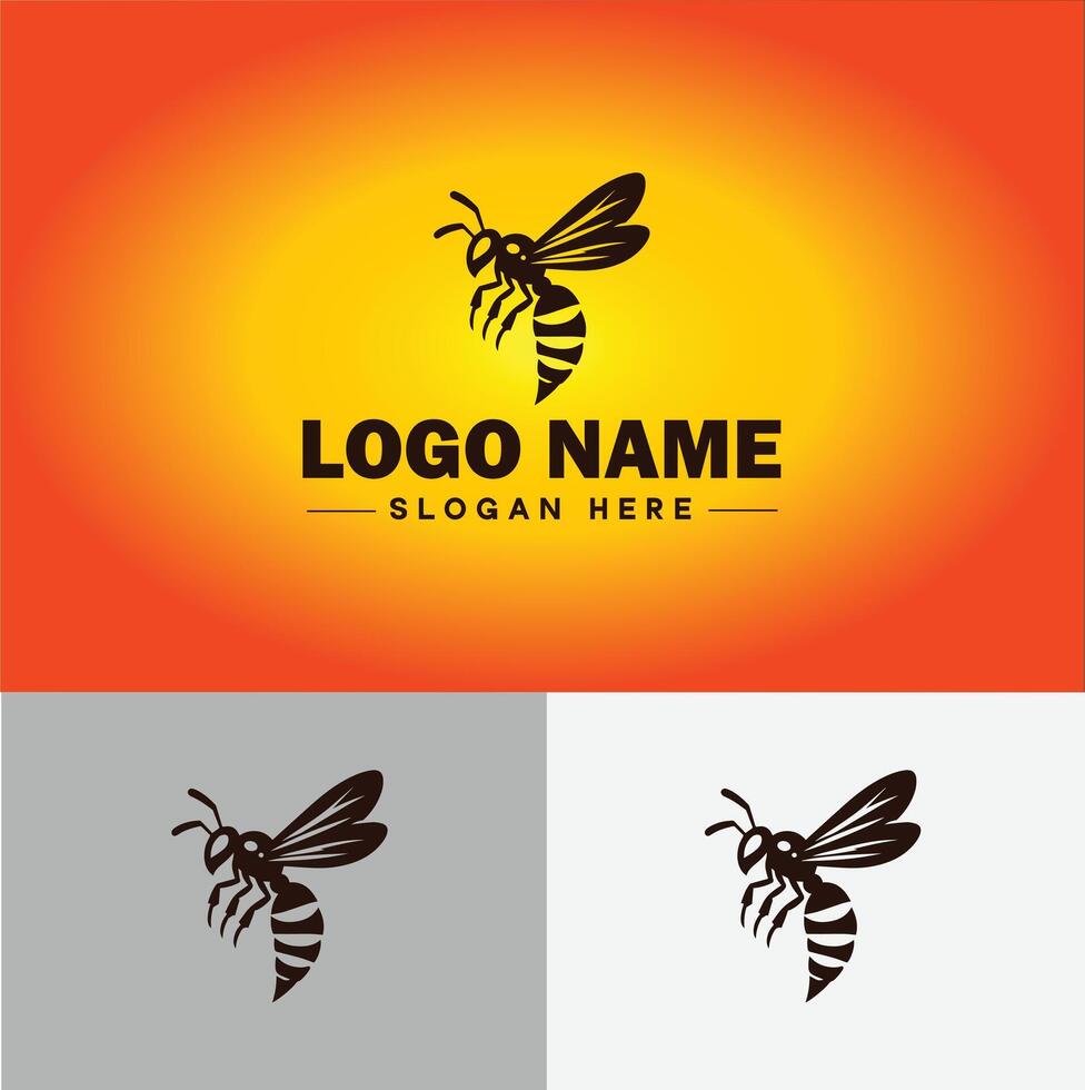 hornet bee logo icon for business brand app icon hornet bee logo template vector