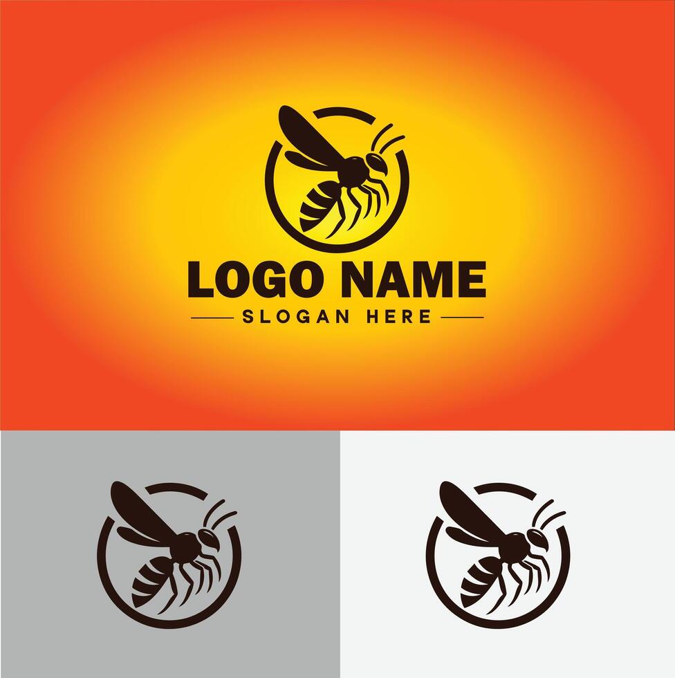 hornet bee logo icon for business brand app icon hornet bee logo template vector