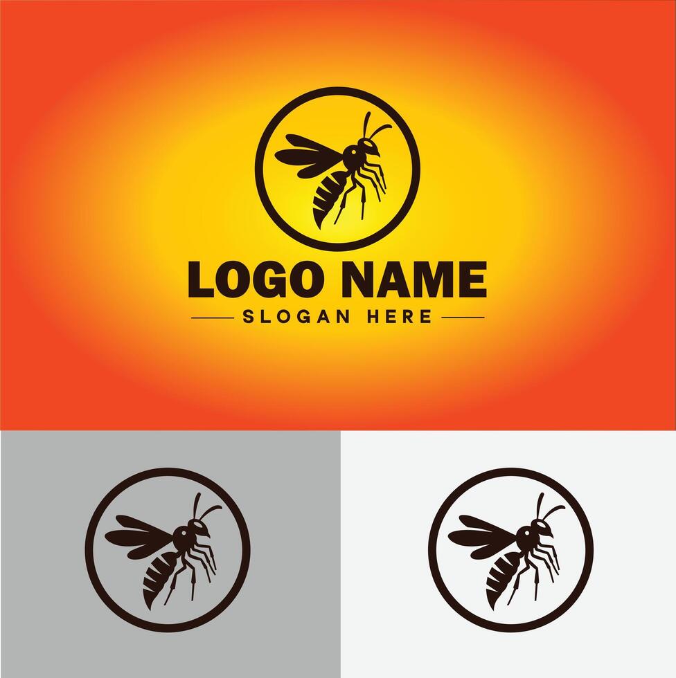 hornet bee logo icon for business brand app icon hornet bee logo template vector
