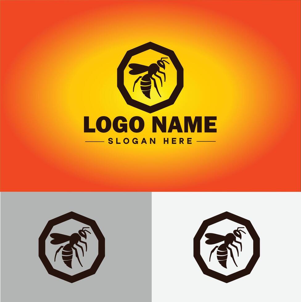 hornet bee logo icon for business brand app icon hornet bee logo template vector