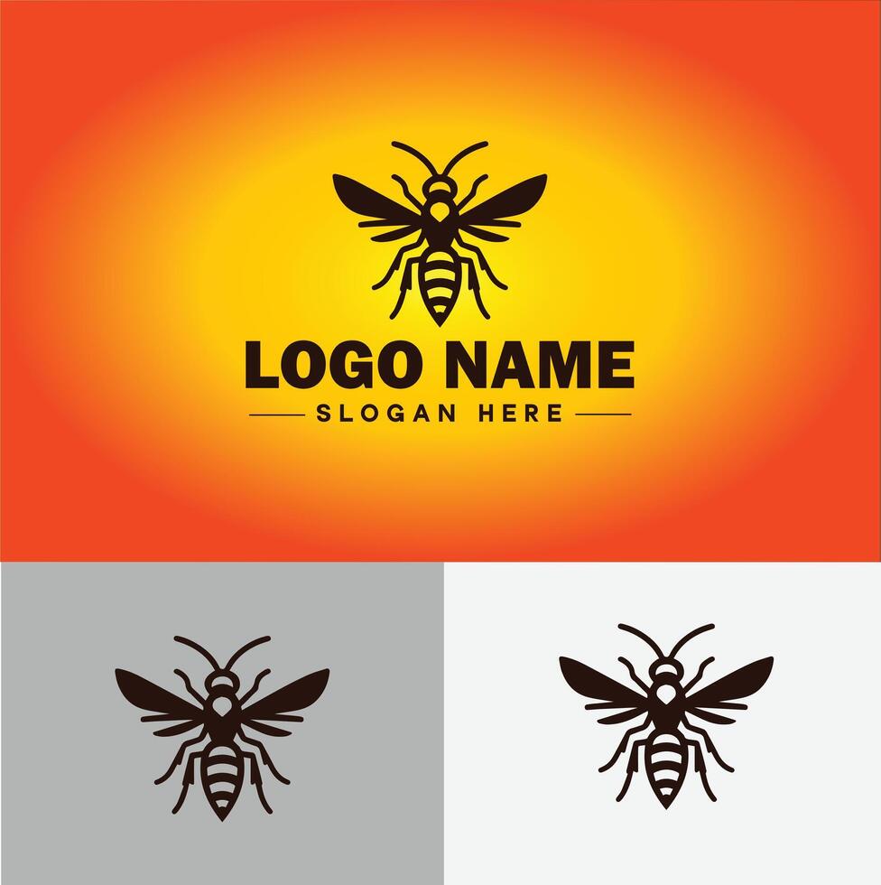 hornet bee logo icon for business brand app icon hornet bee logo template vector