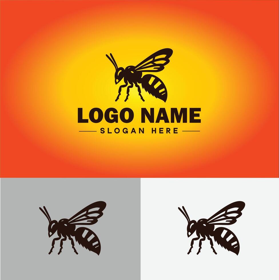 hornet bee logo icon for business brand app icon hornet bee logo template vector