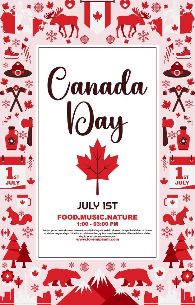 Happy Canada Day Background vector