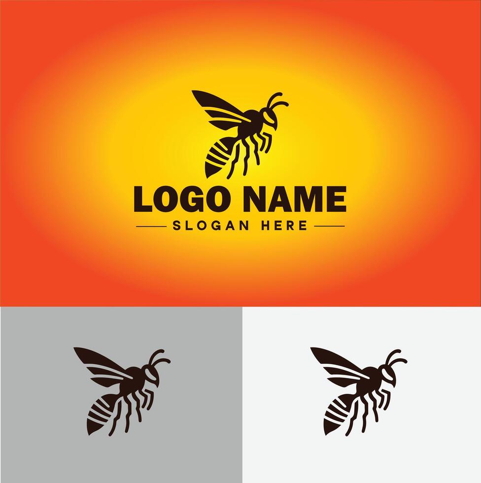 hornet bee logo icon for business brand app icon hornet bee logo template vector