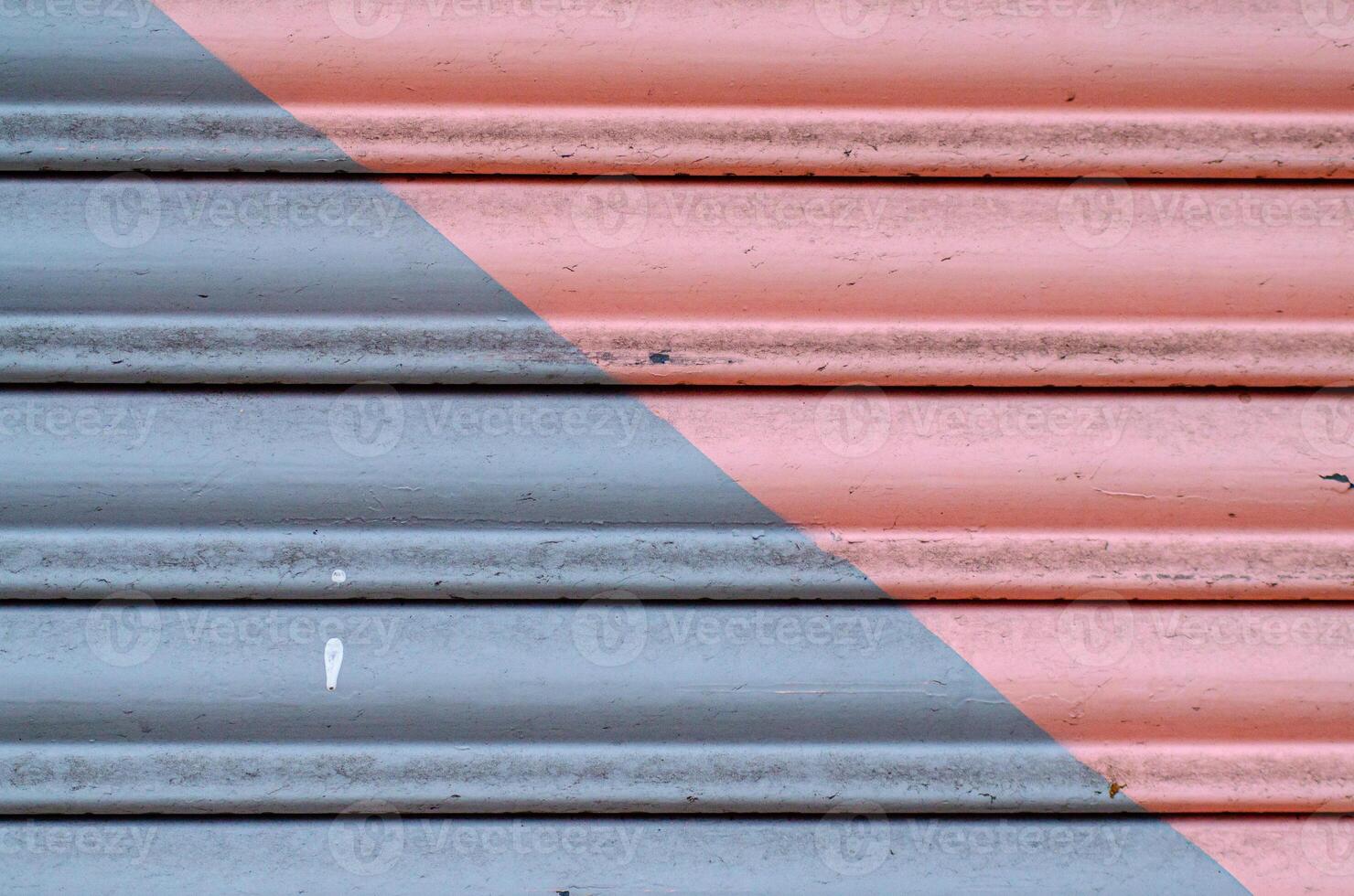 pink and gray painted metal shutter detail photo