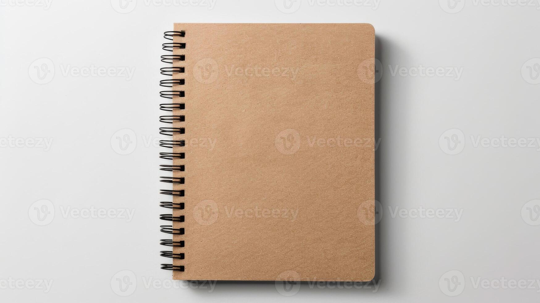 Minimalist A4 Notebook with Small Ring Binding in Top View photo