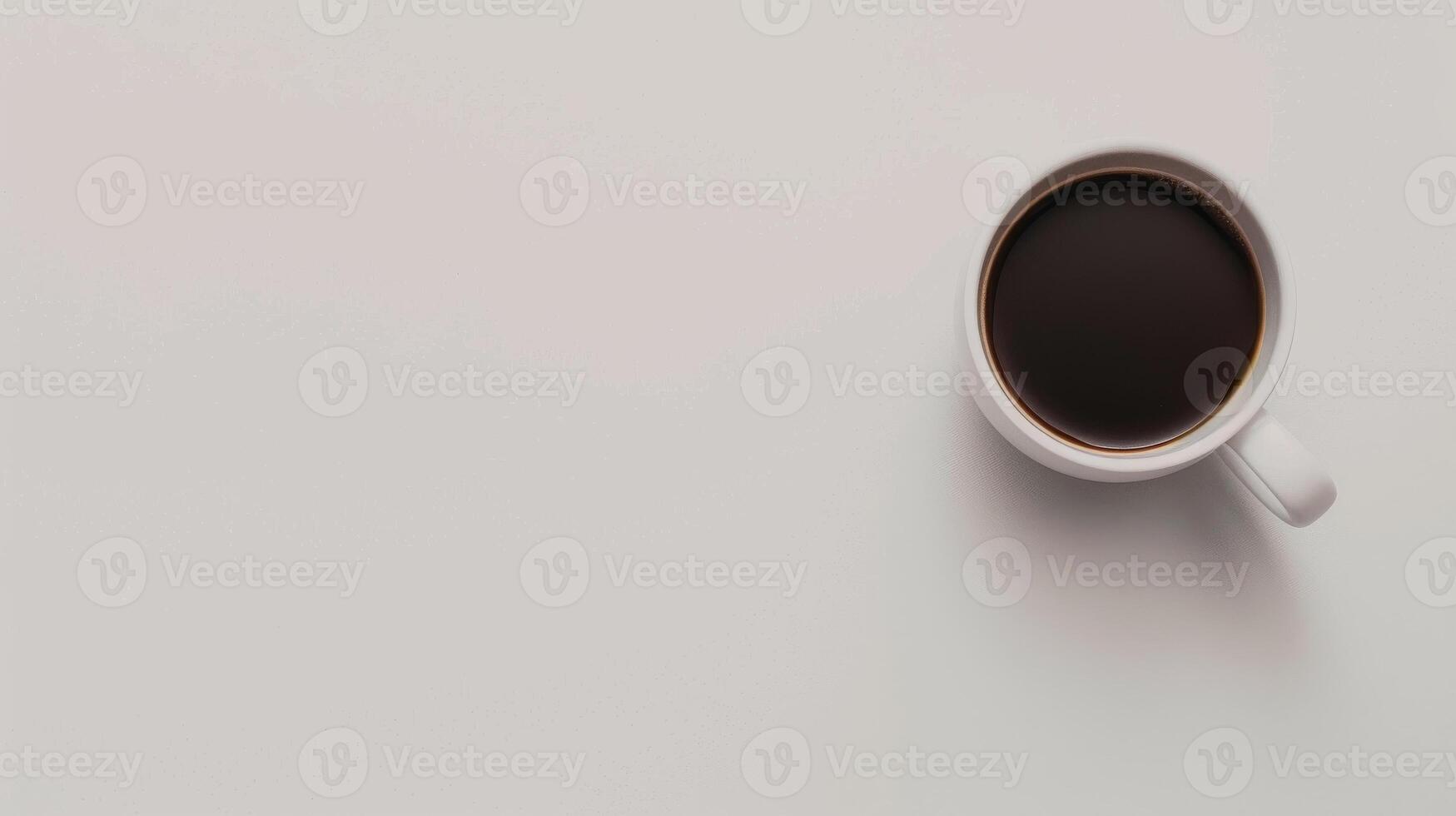 Modern White Coffee Cup with Steaming Coffee photo