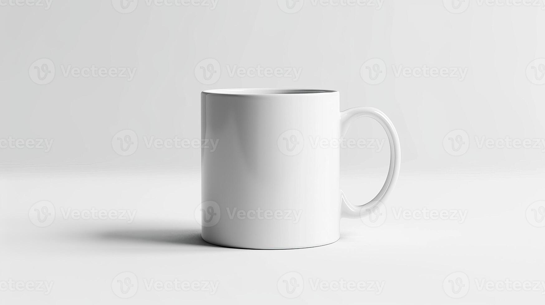 Minimalist White Mug on Smooth Surface photo