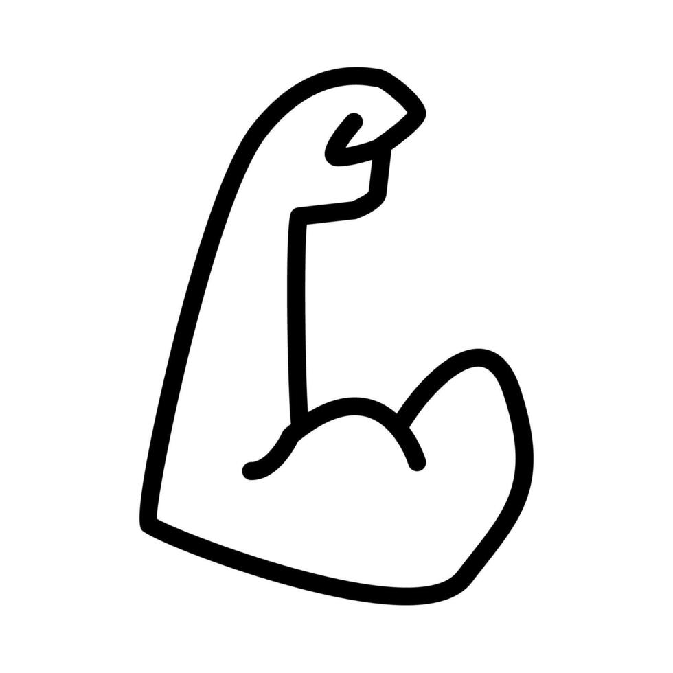 arm icon or logo illustration outline black style vector