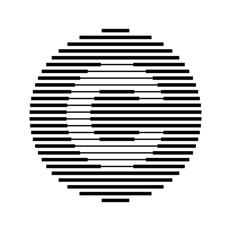 C Alphabet Letter Logo Round Circle Line Abstract Optical Illusion Stripe Halftone Symbol Icon vector