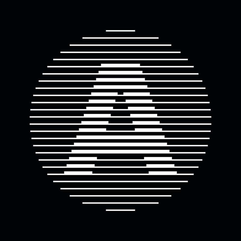 A Alphabet Letter Logo Round Circle Line Abstract Optical Illusion Stripe Halftone Symbol Icon vector