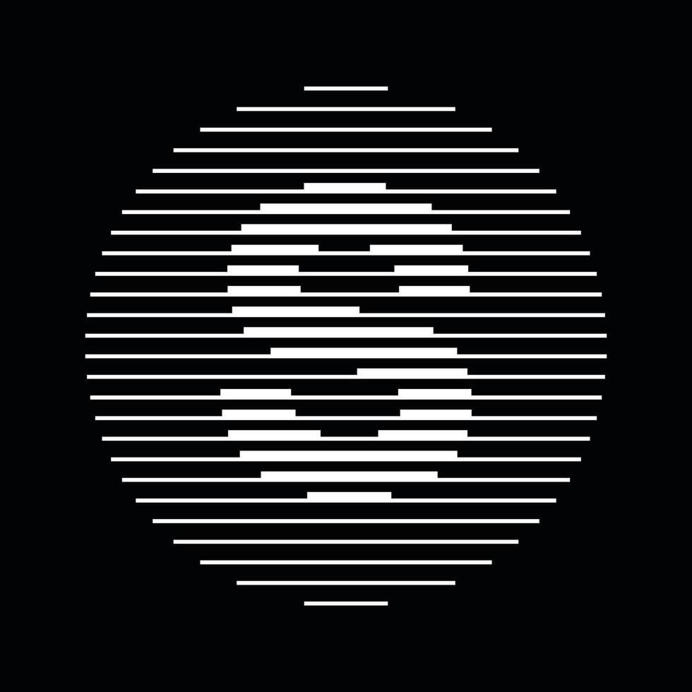 S Alphabet Letter Logo Round Circle Line Abstract Optical Illusion Stripe Halftone Symbol Icon vector