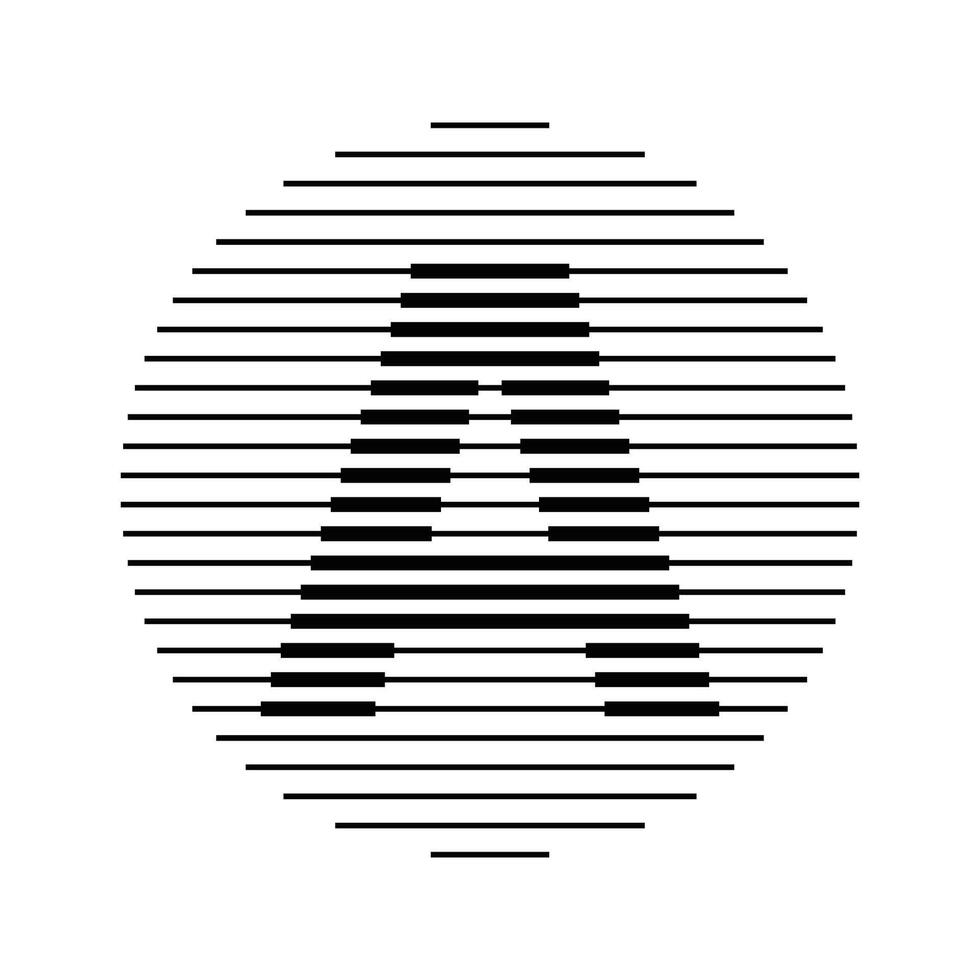 A Alphabet Letter Logo Round Circle Line Abstract Optical Illusion Stripe Halftone Symbol Icon vector