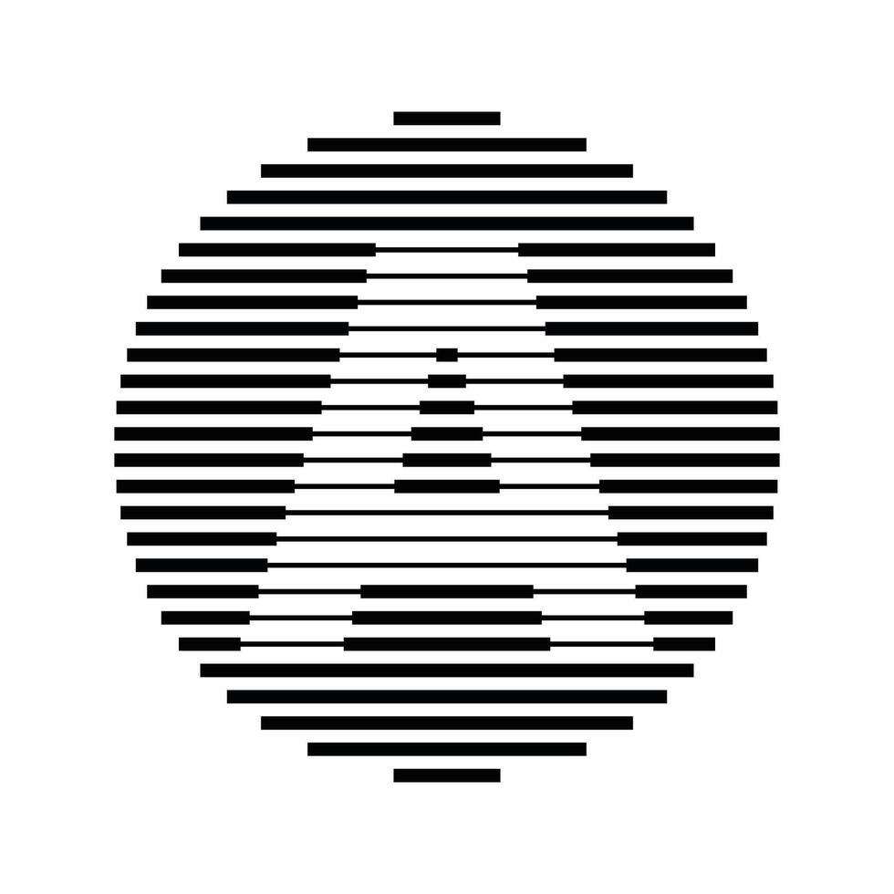A Alphabet Letter Logo Round Circle Line Abstract Optical Illusion Stripe Halftone Symbol Icon vector