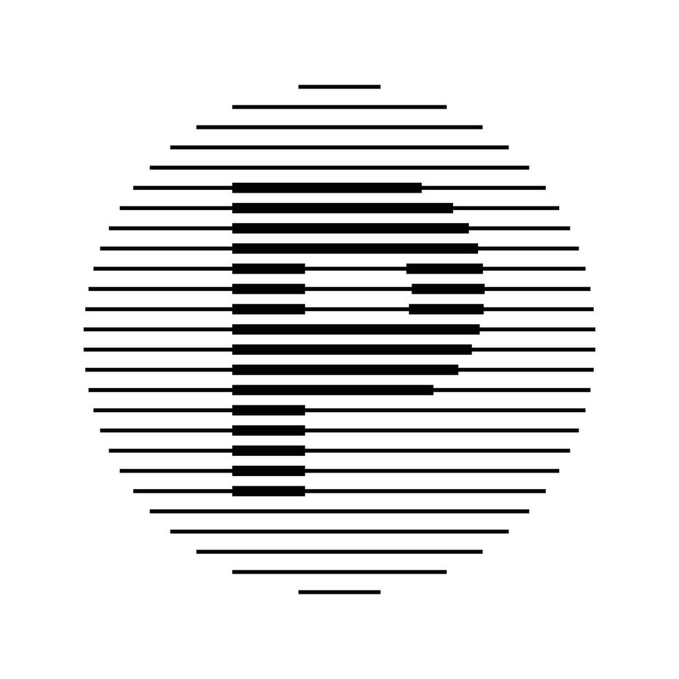 P Alphabet Letter Logo Round Circle Line Abstract Optical Illusion Stripe Halftone Symbol Icon vector