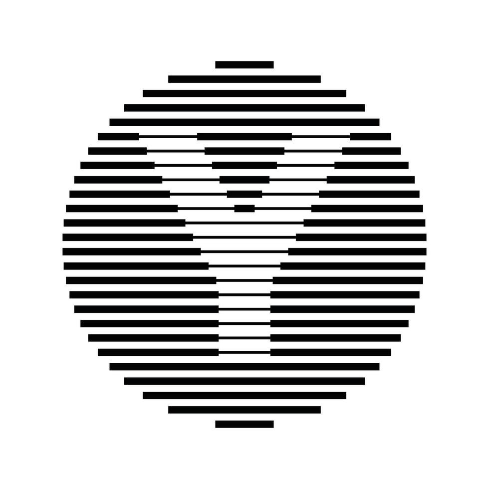 Y Alphabet Letter Logo Round Circle Line Abstract Optical Illusion Stripe Halftone Symbol Icon vector