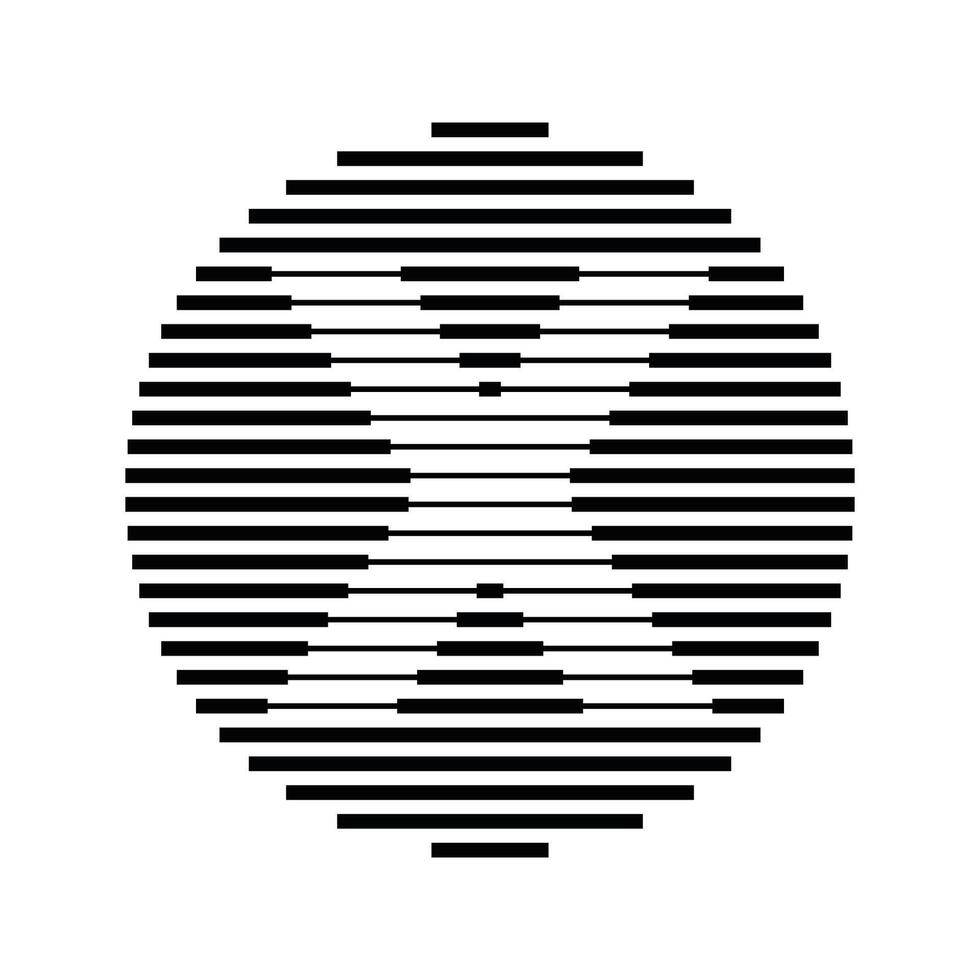 X Alphabet Letter Logo Round Circle Line Abstract Optical Illusion Stripe Halftone Symbol Icon vector