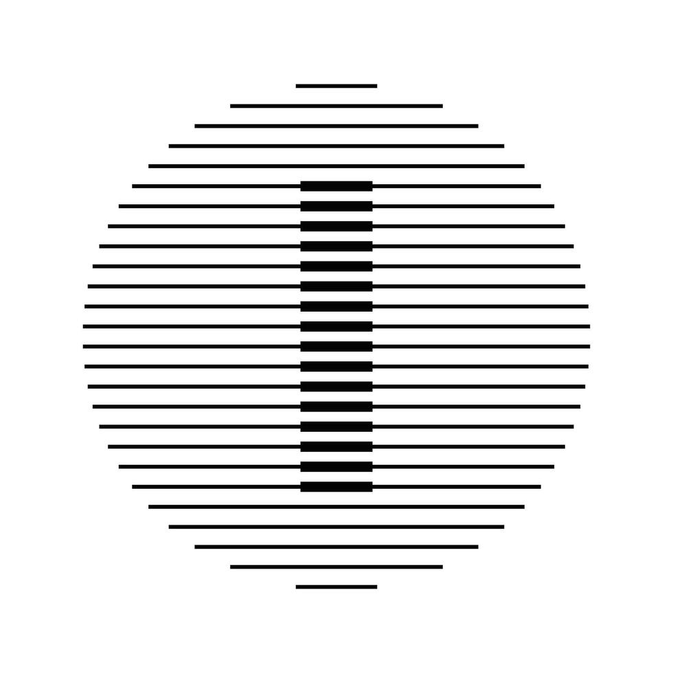 I Alphabet Letter Logo Round Circle Line Abstract Optical Illusion Stripe Halftone Symbol Icon vector
