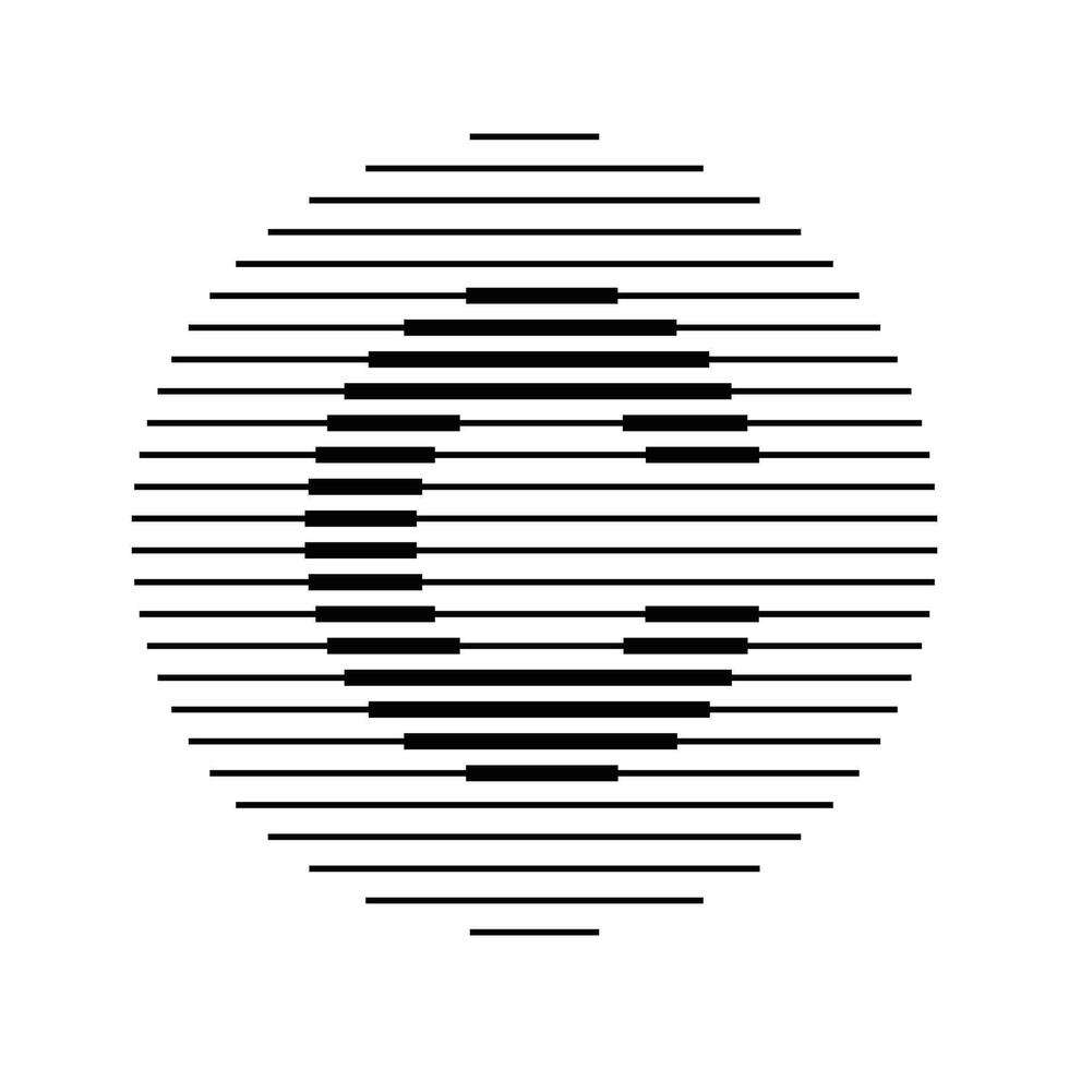 C Alphabet Letter Logo Round Circle Line Abstract Optical Illusion Stripe Halftone Symbol Icon vector