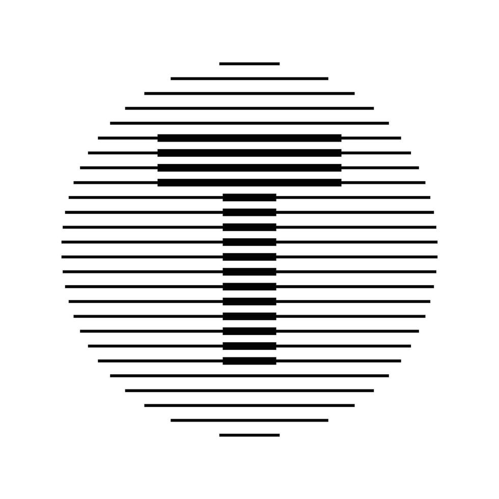 T Alphabet Letter Logo Round Circle Line Abstract Optical Illusion Stripe Halftone Symbol Icon vector