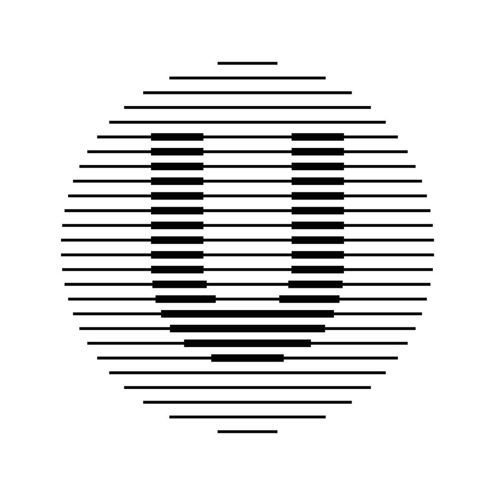 U Alphabet Letter Logo Round Circle Line Abstract Optical Illusion Stripe Halftone Symbol Icon vector