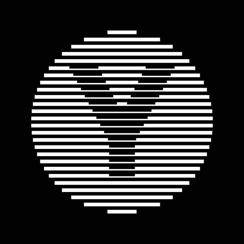 Y Alphabet Letter Logo Round Circle Line Abstract Optical Illusion Stripe Halftone Symbol Icon vector