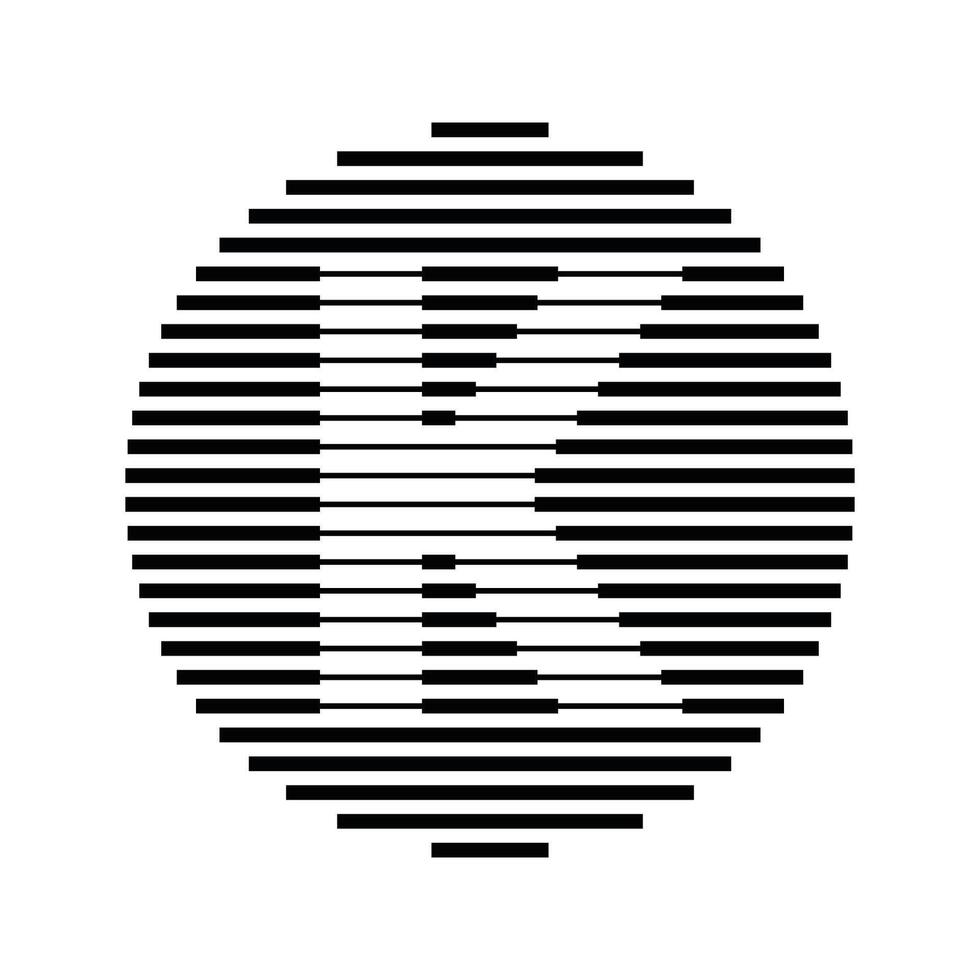K Alphabet Letter Logo Round Circle Line Abstract Optical Illusion Stripe Halftone Symbol Icon vector