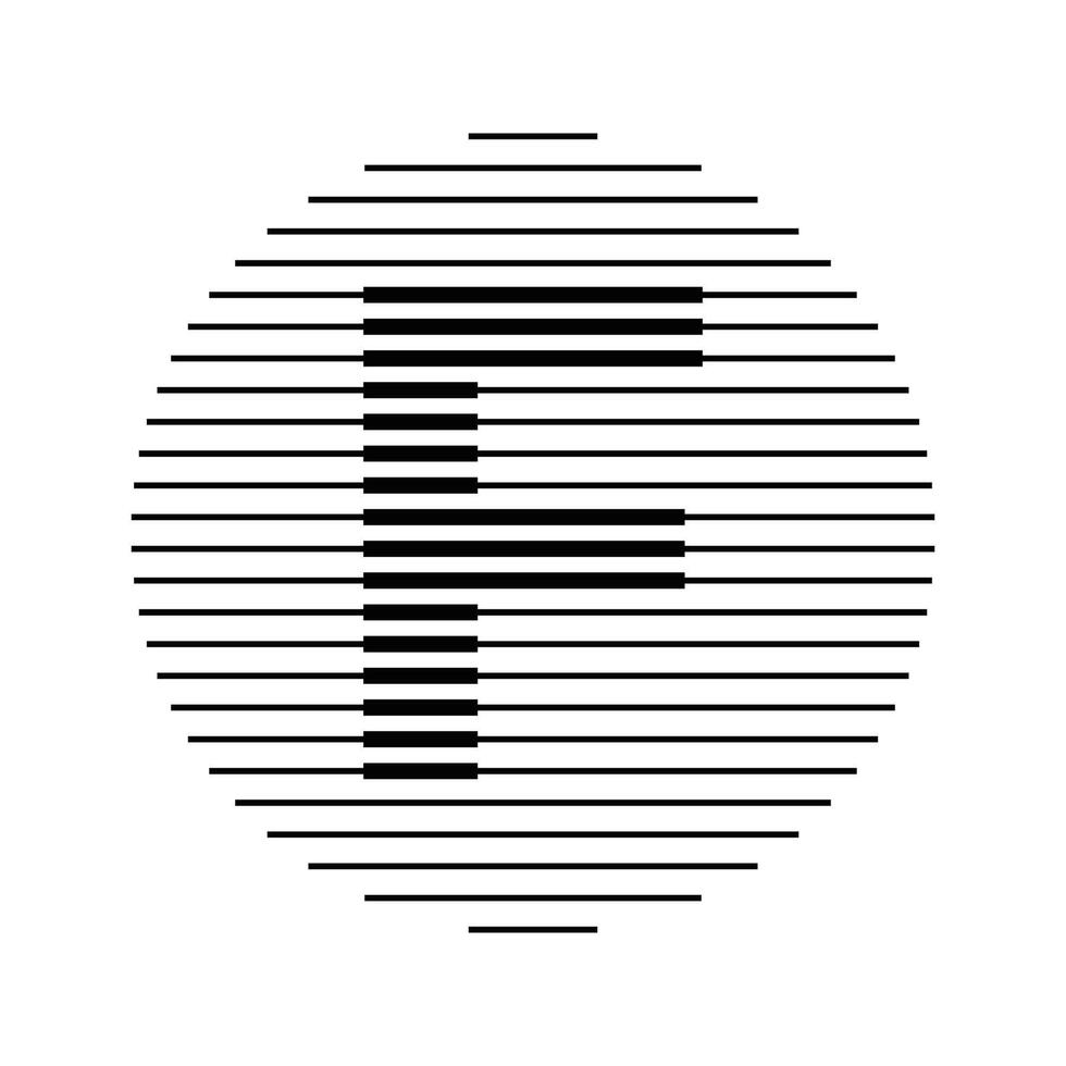 F Alphabet Letter Logo Round Circle Line Abstract Optical Illusion Stripe Halftone Symbol Icon vector
