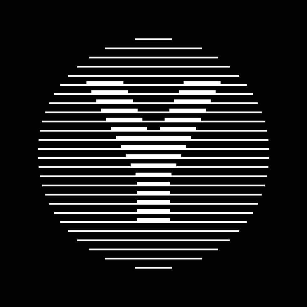 Y Alphabet Letter Logo Round Circle Line Abstract Optical Illusion Stripe Halftone Symbol Icon vector