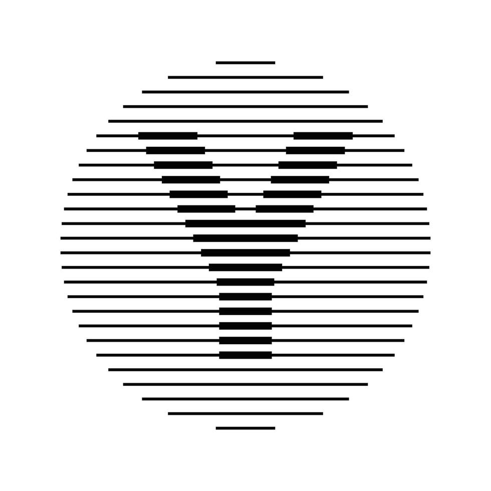 Y Alphabet Letter Logo Round Circle Line Abstract Optical Illusion Stripe Halftone Symbol Icon vector