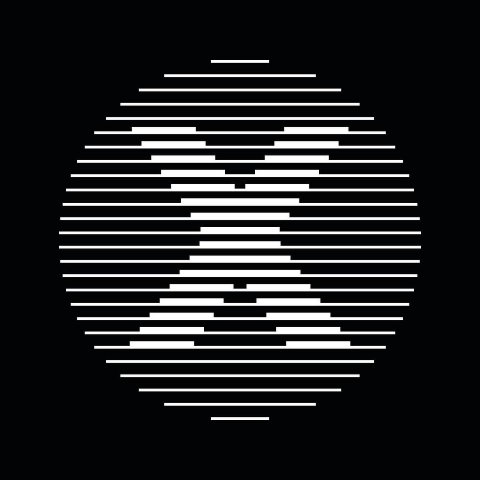 X Alphabet Letter Logo Round Circle Line Abstract Optical Illusion Stripe Halftone Symbol Icon vector