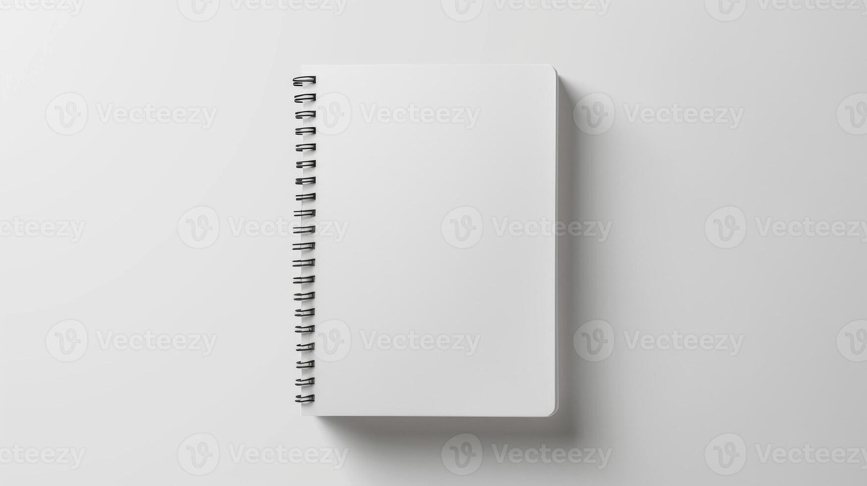 Vertical White Hardcover Spiral Notebook photo