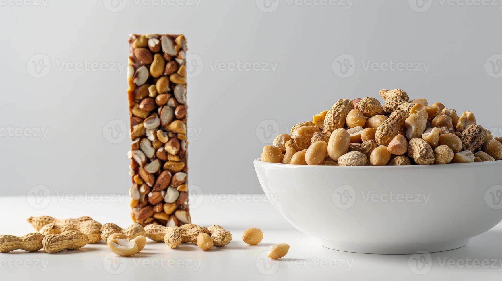 Peanut Bar and Raw Peanuts Display photo