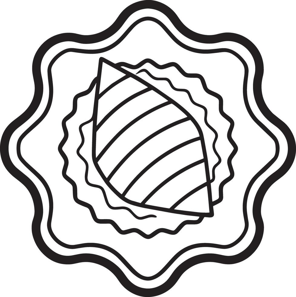 illustration of sticker line art black and white illustraion vector