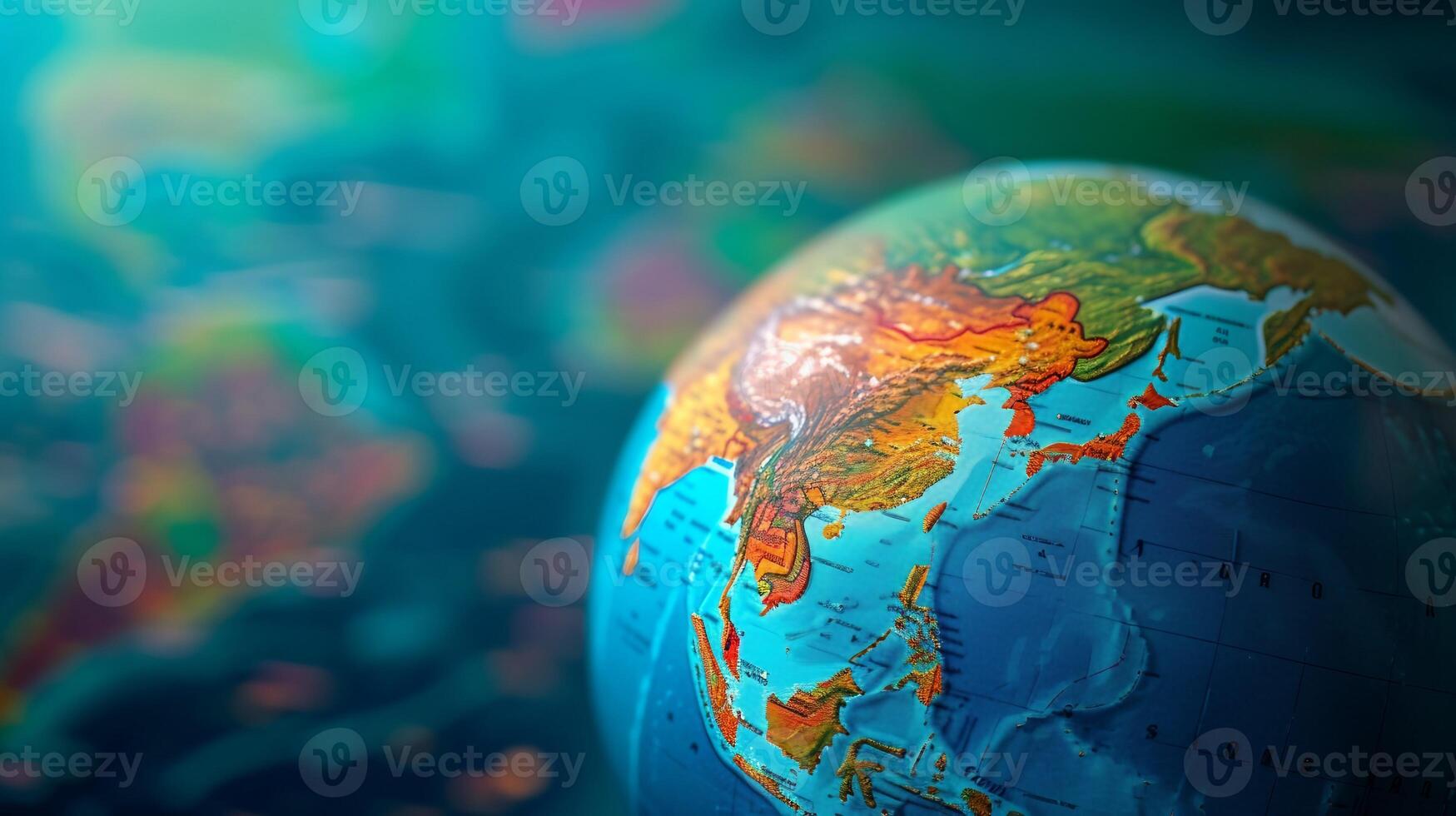 Abstract Illustration Centered on Asia photo