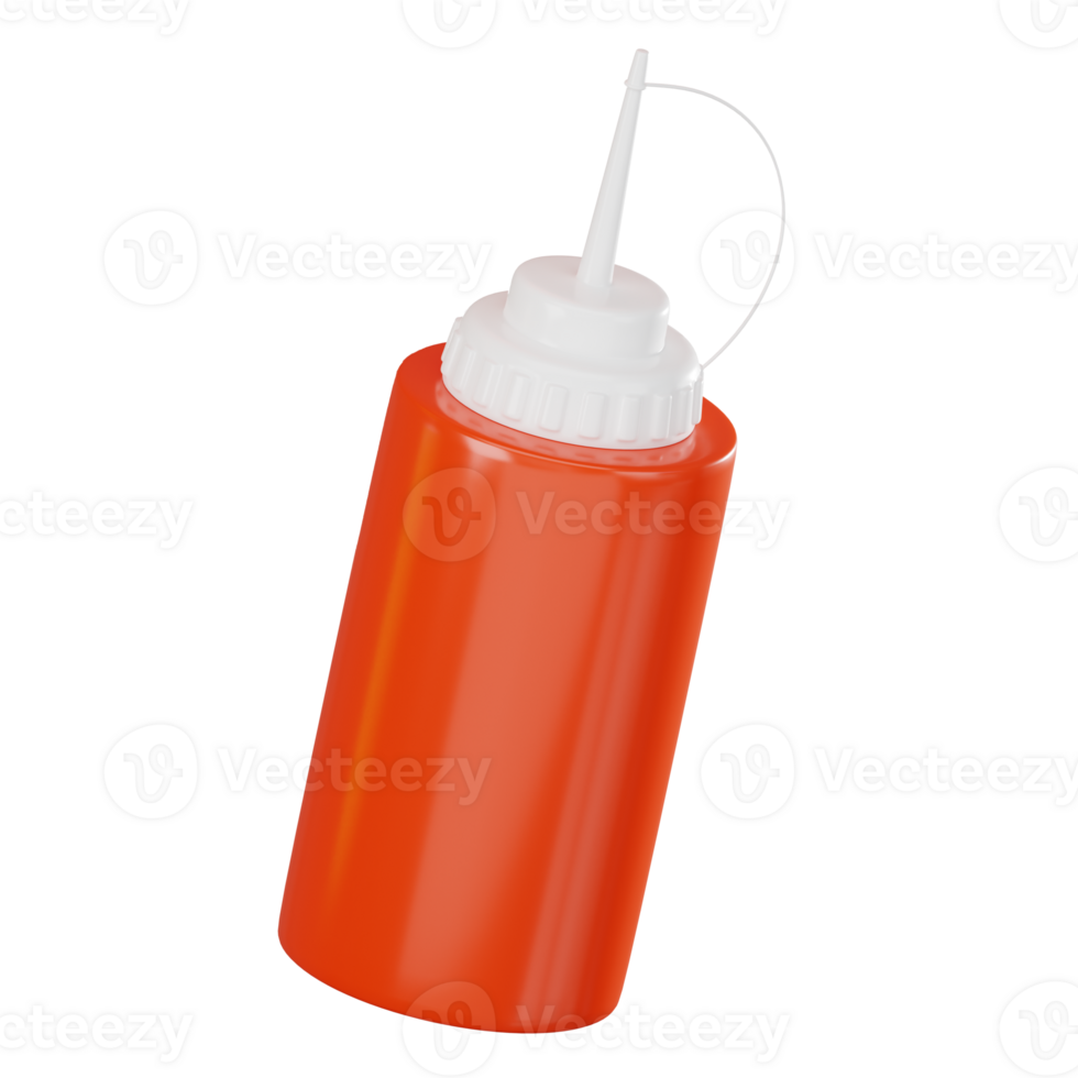 buongustaio diletto ketchup bottiglia per culinario uso. 3d rendere png