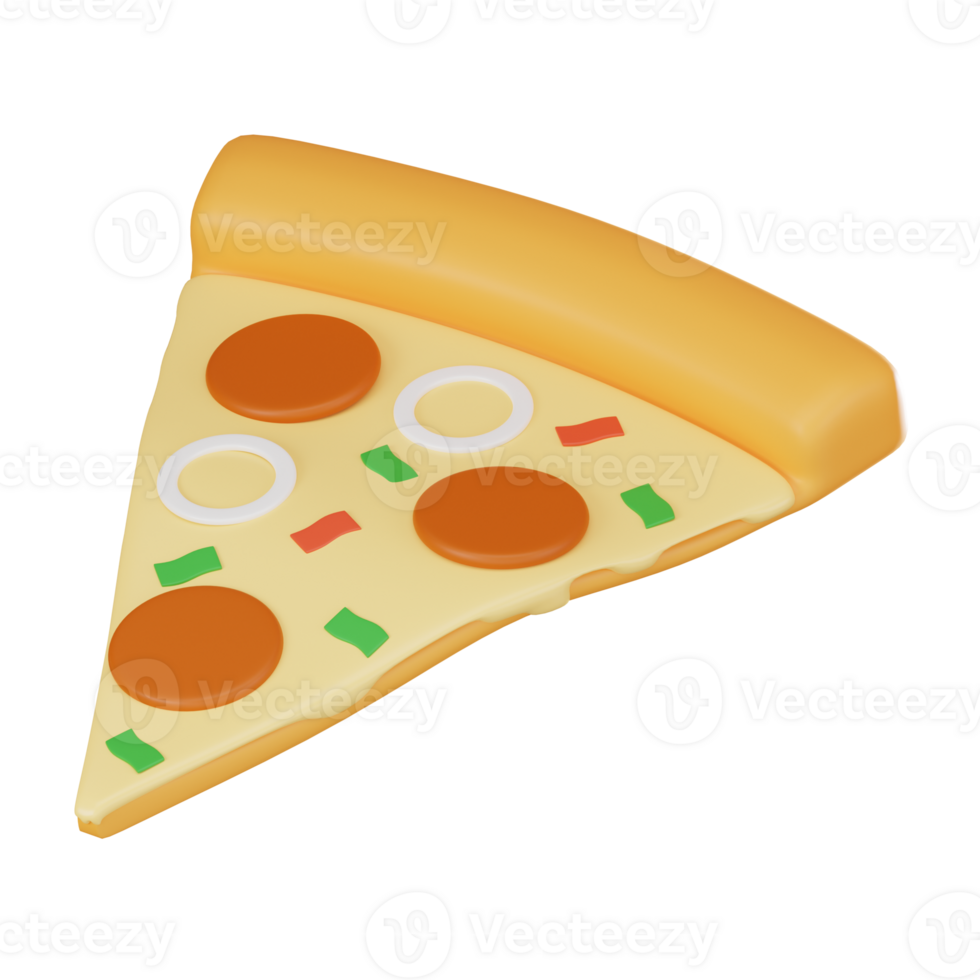 Pizza Slice for Food Lovers. 3D Render png