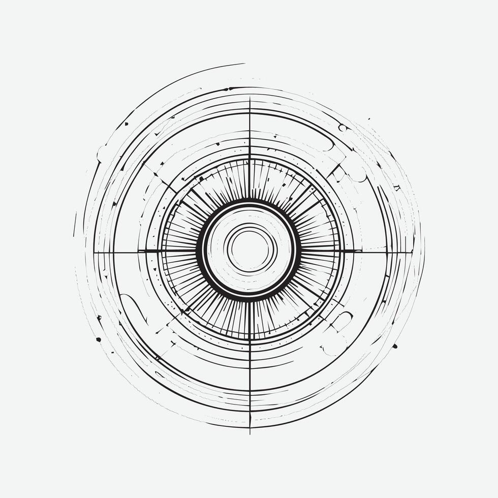 outline art Asymmetrical abstract shape vector