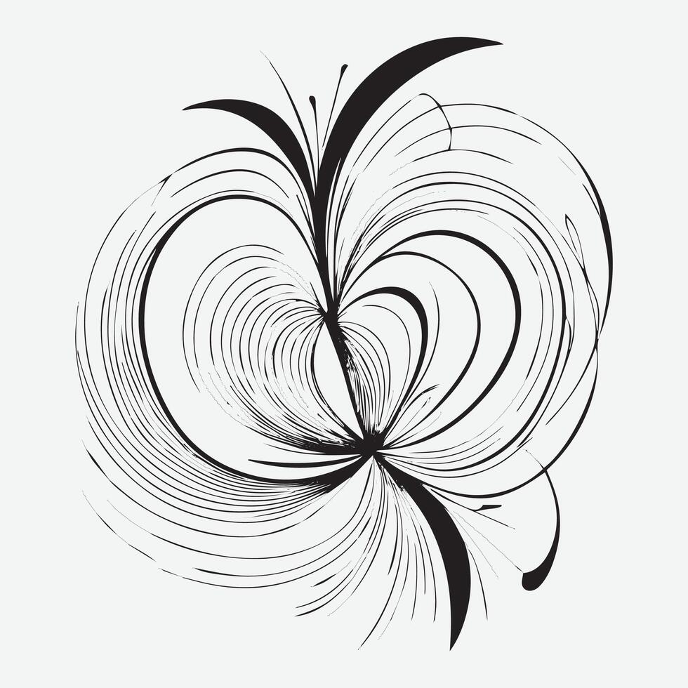 outline art Asymmetrical abstract shape vector