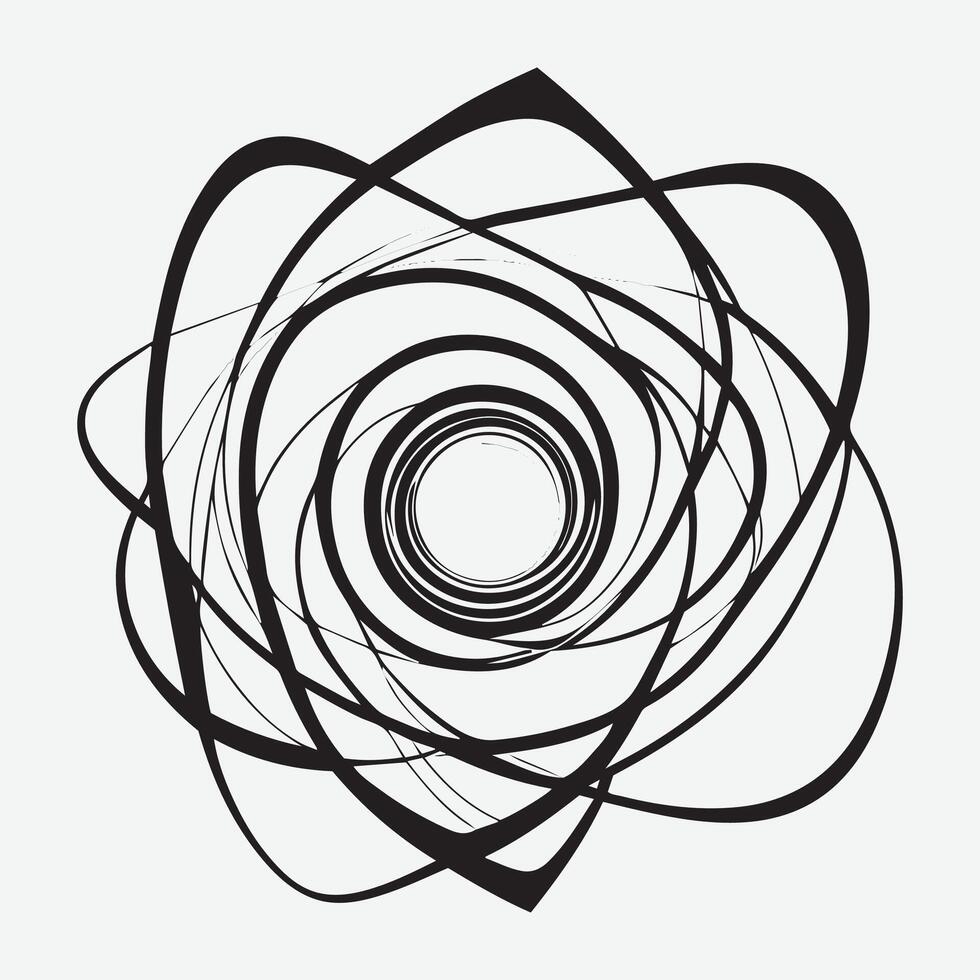 outline art Asymmetrical abstract shape vector