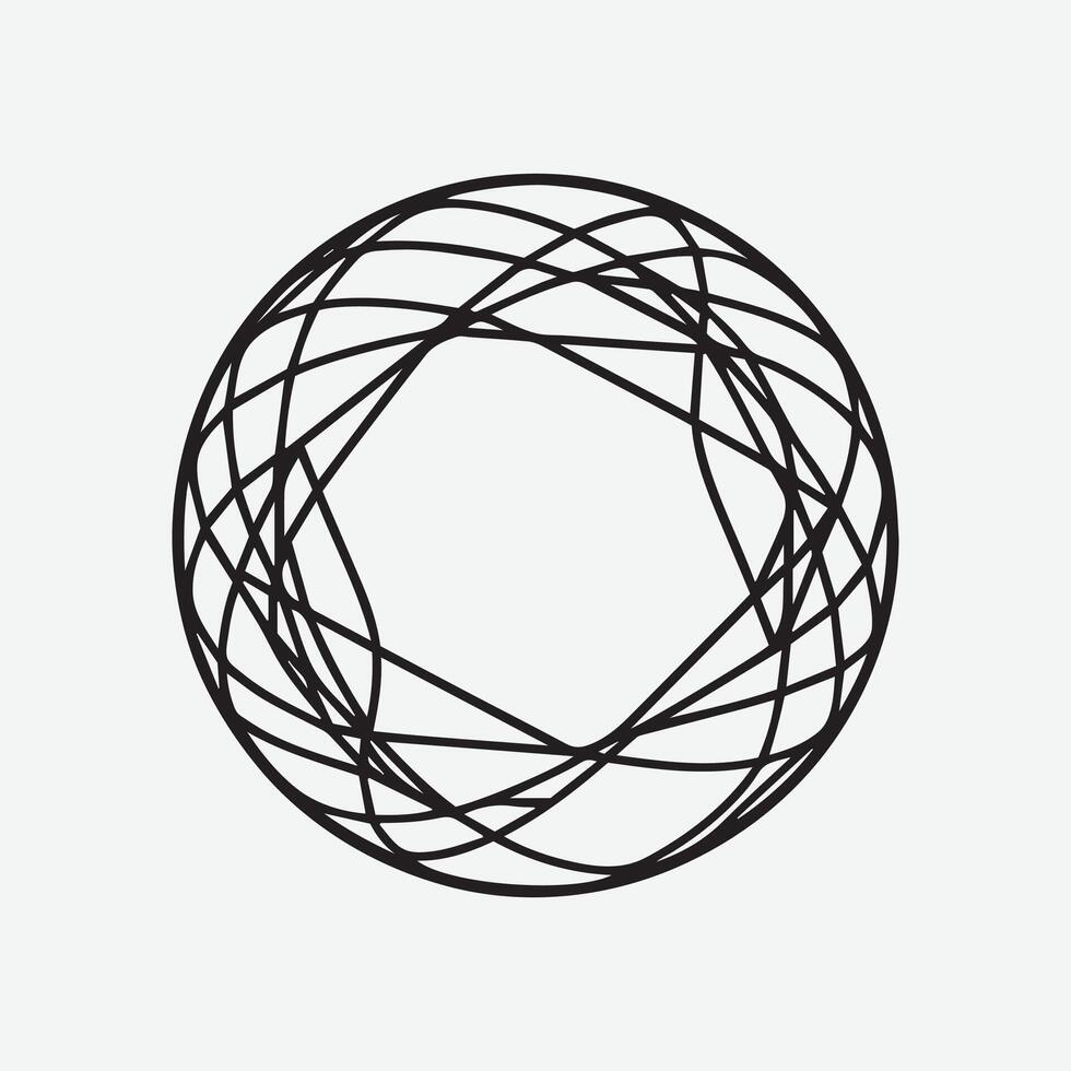 outline art Asymmetrical abstract shape vector