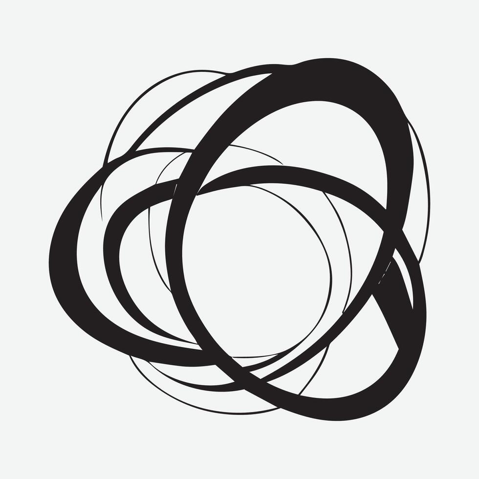 outline art Asymmetrical abstract shape vector