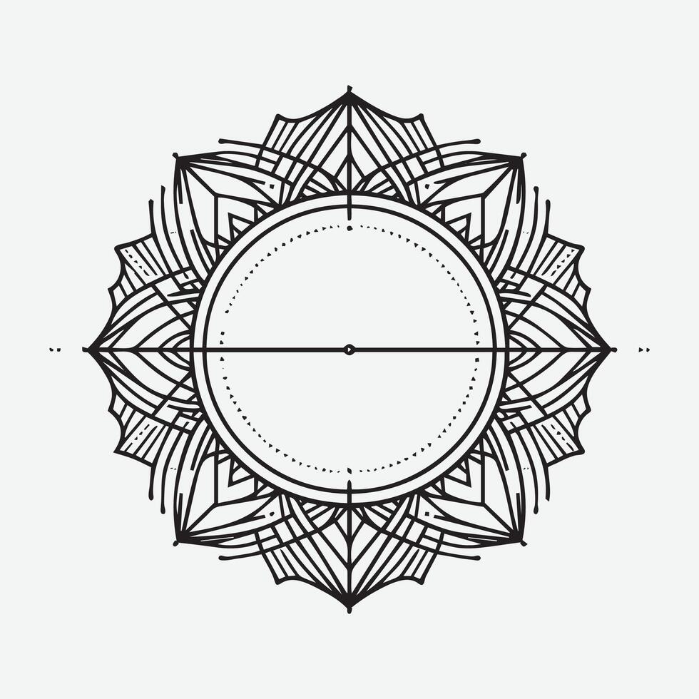 Outline art Asymmetrical abstract shape vector